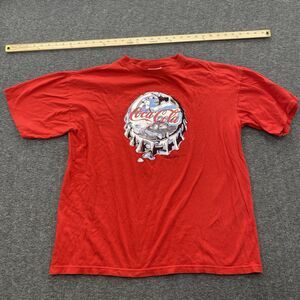 Vintage COKE Coca Cola T Shirt size Large 90’s Red Single Stitch Tee